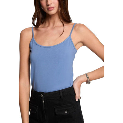 Blue Cotton Tank Top