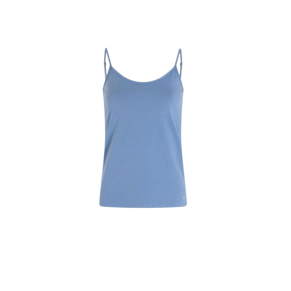 Blue Cotton Tank Top