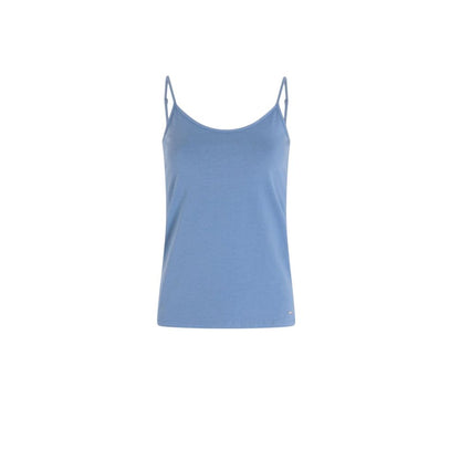 Blue Cotton Tank Top
