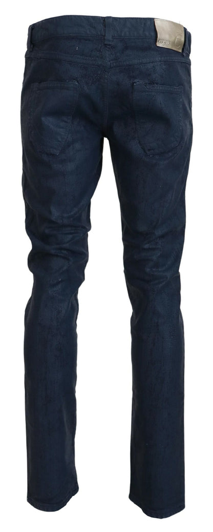 Blue Cotton Tapered Slim Fit Men Casual Denim Jeans-Exte-LabelTerrace.com