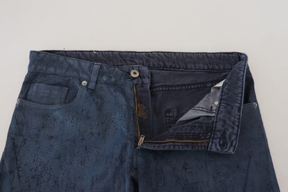 Blue Cotton Tapered Slim Fit Men Casual Denim Jeans-Exte-LabelTerrace.com