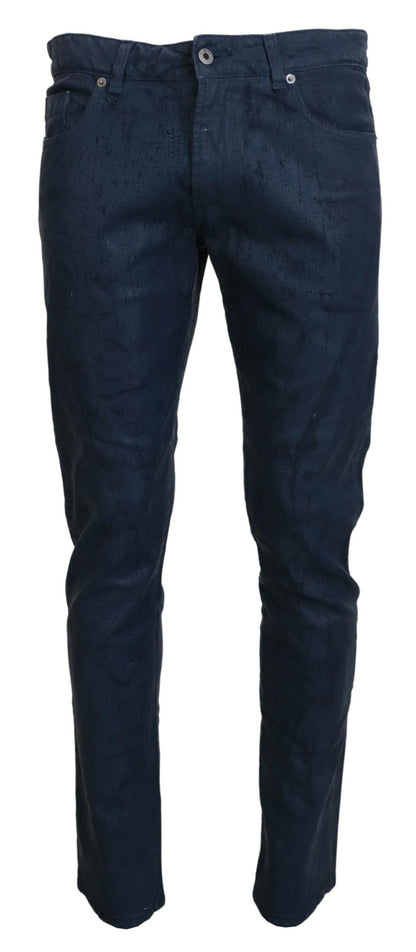 Blue Cotton Tapered Slim Fit Men Casual Denim Jeans-Exte-LabelTerrace.com