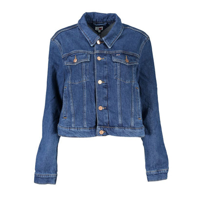 Blue Cotton Women Jacket-Tommy Hilfiger-LabelTerrace.com