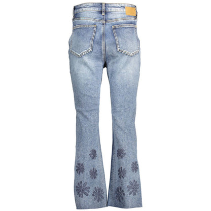 Blå bomuldsjeans til kvinder