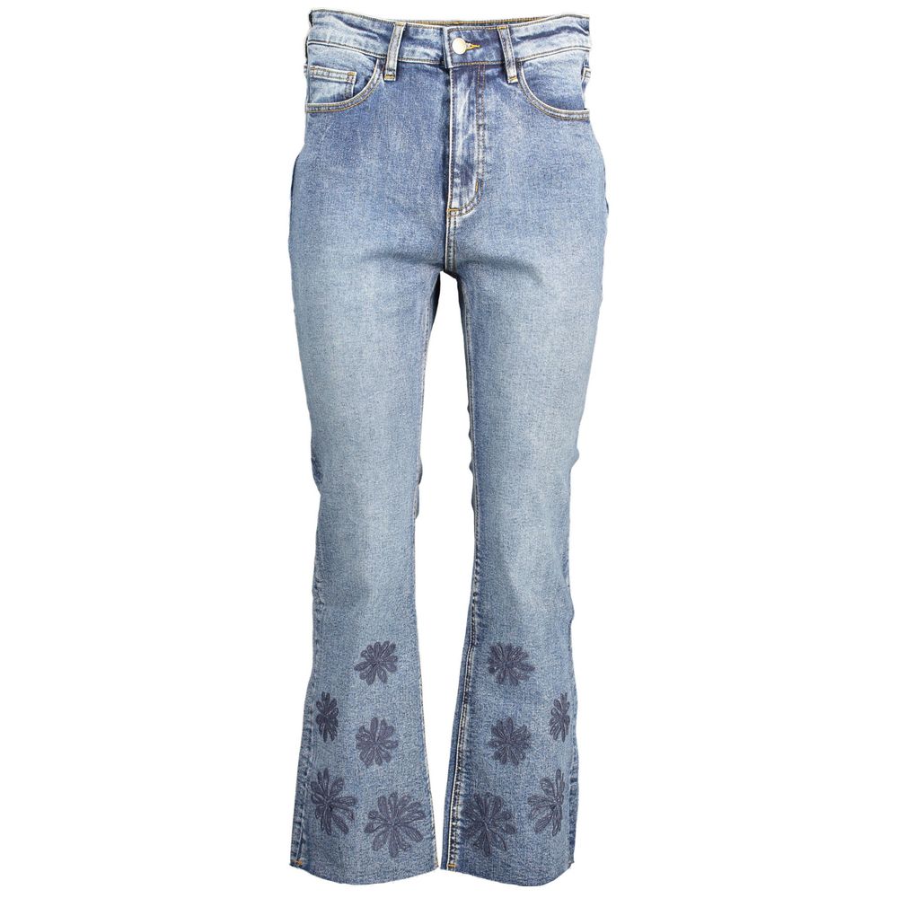 Blå bomuldsjeans til kvinder