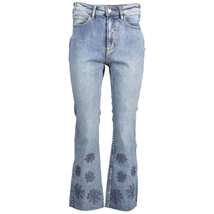 Blå bomuldsjeans til kvinder