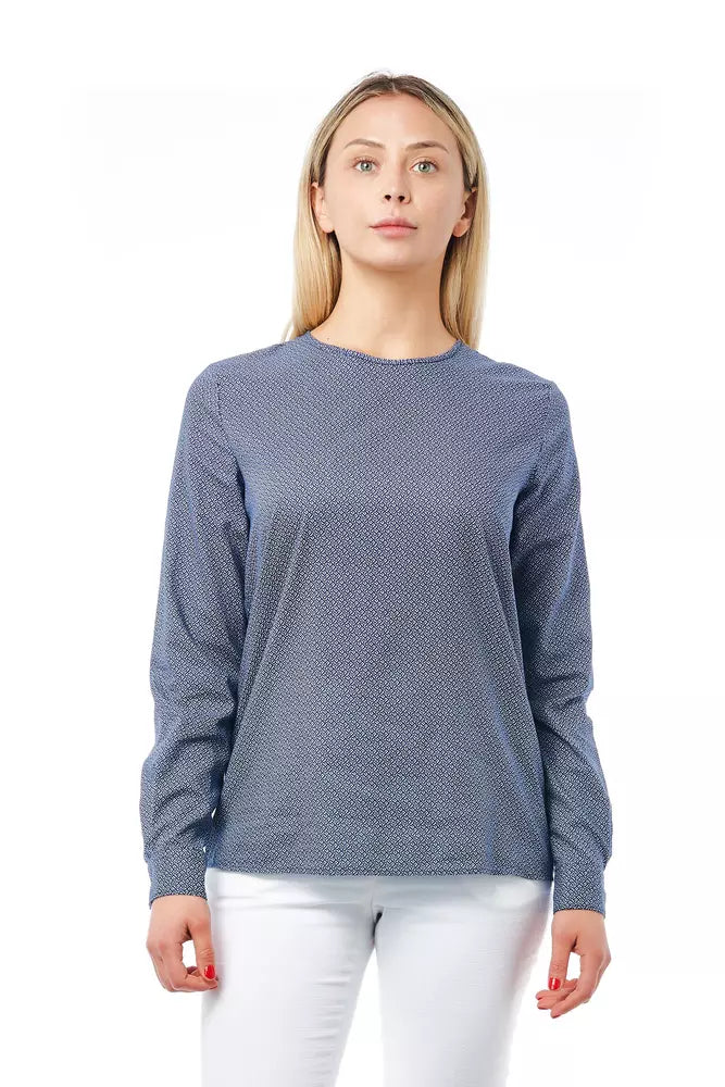 Blue Cotton Women Shirt-Bagutta-LabelTerrace.com