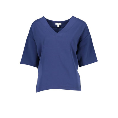 Blue Cotton Women T-Shirt-Gant-LabelTerrace.com