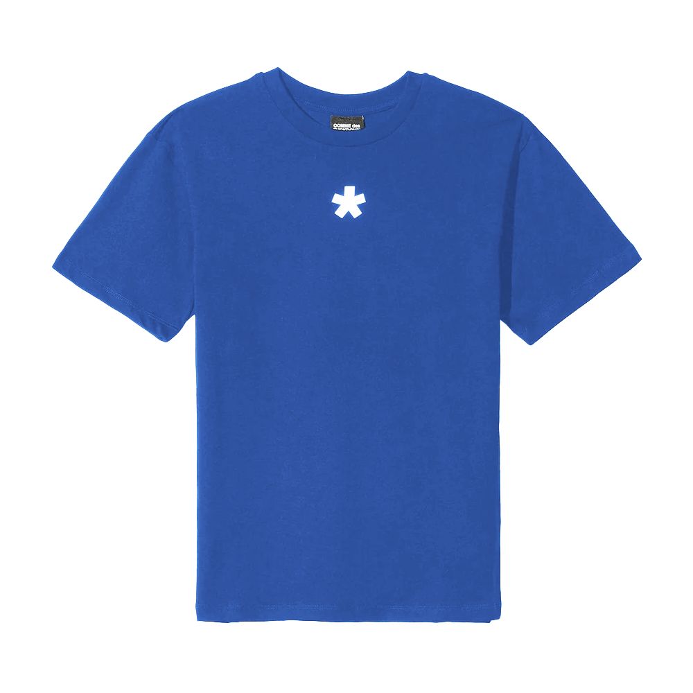Blue Cotton Women T-Shirt-Comme Des Fuckdown-LabelTerrace.com