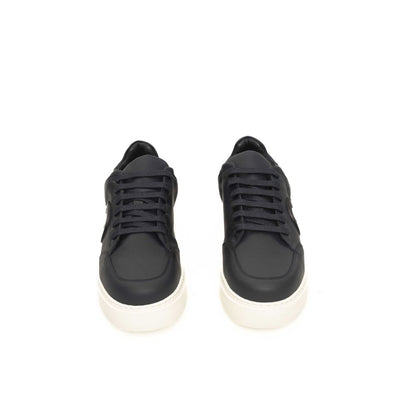 Blue Cowhide Men Sneaker