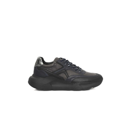 Blue Cowhide Men Sneaker-Cerruti 1881-LabelTerrace.com