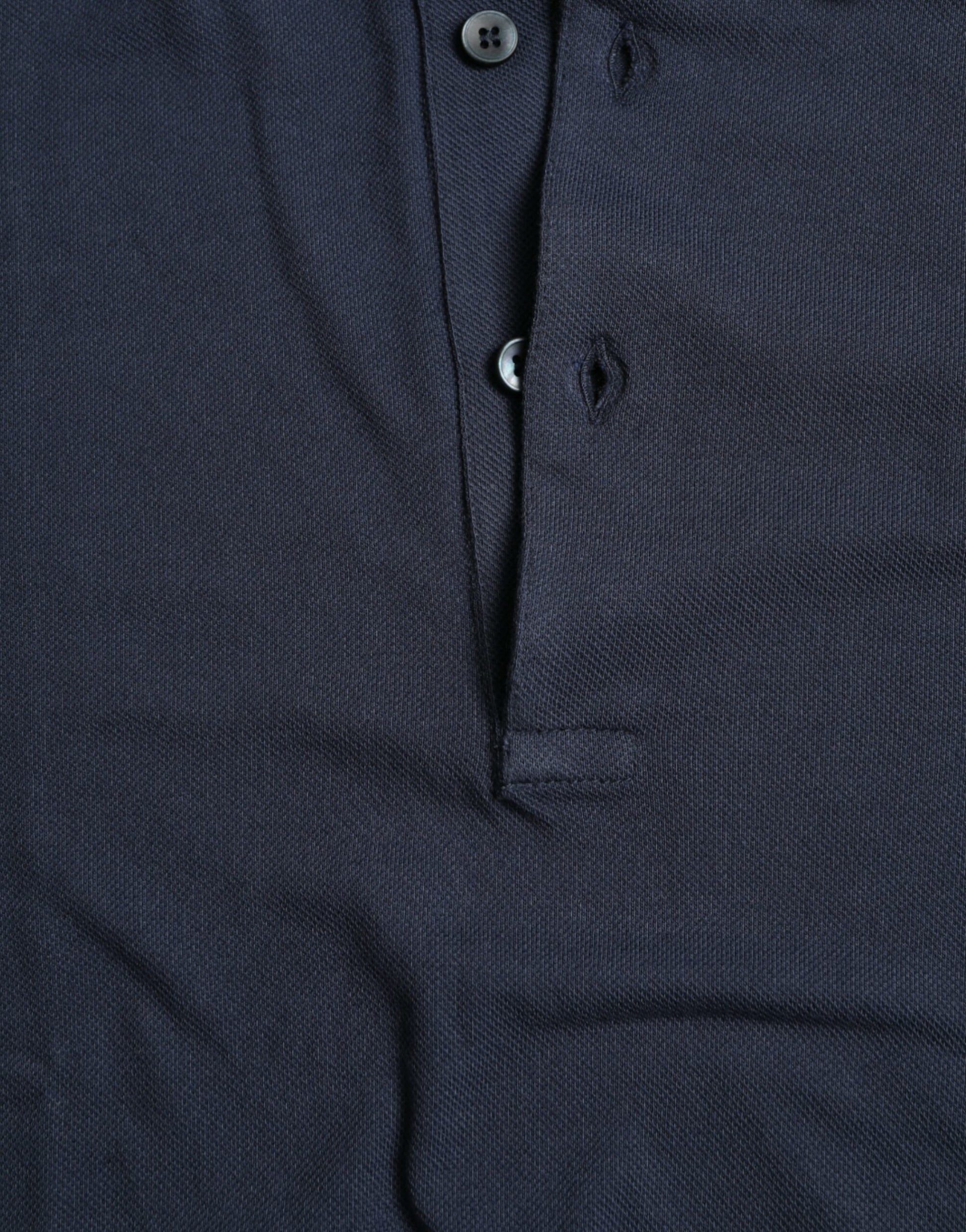 Blue Crown Patch Cotton Collared Men Polo T-shirt