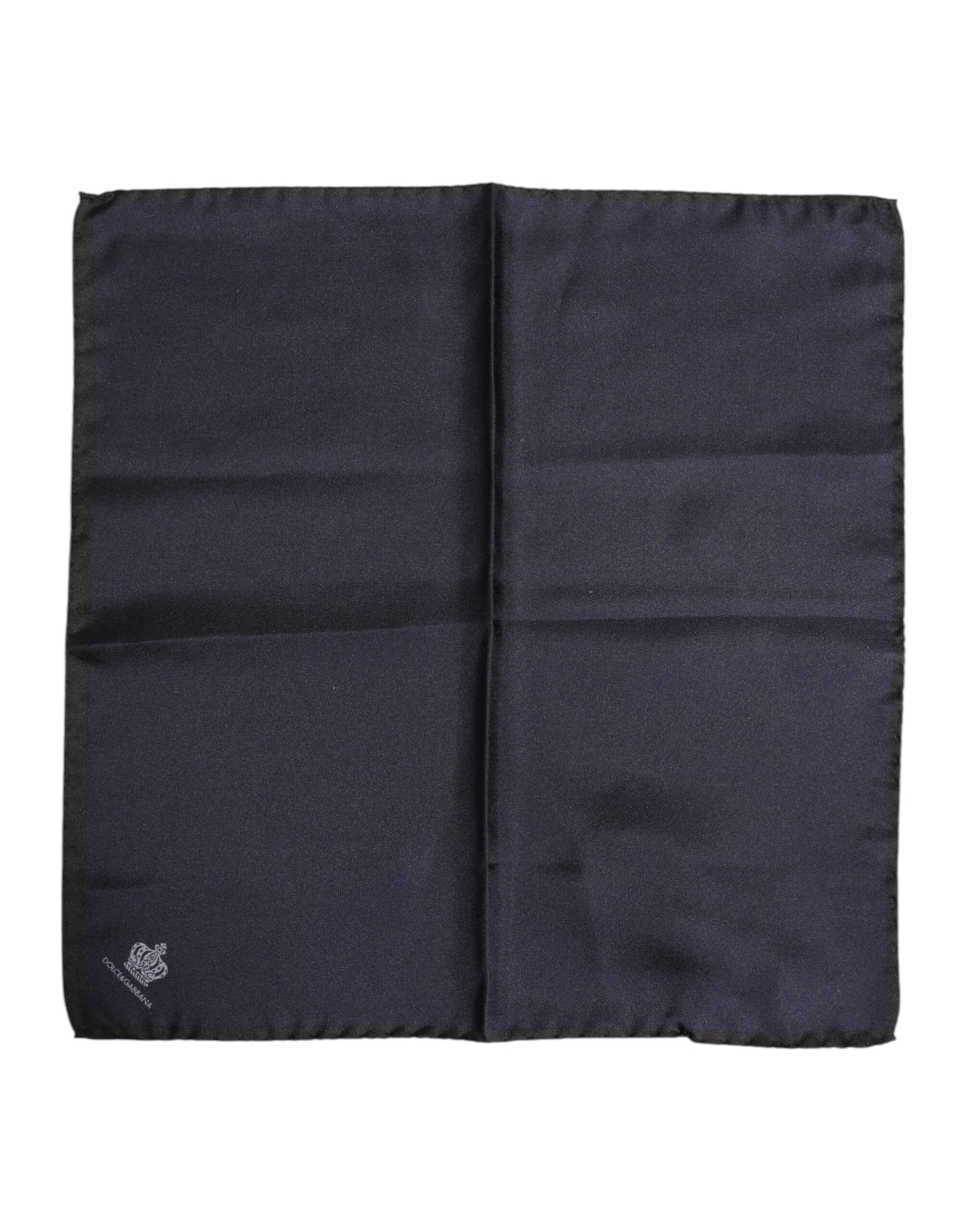 Blue DG Crown Silk Square Men Foulard Scarf-Dolce & Gabbana-LabelTerrace.com