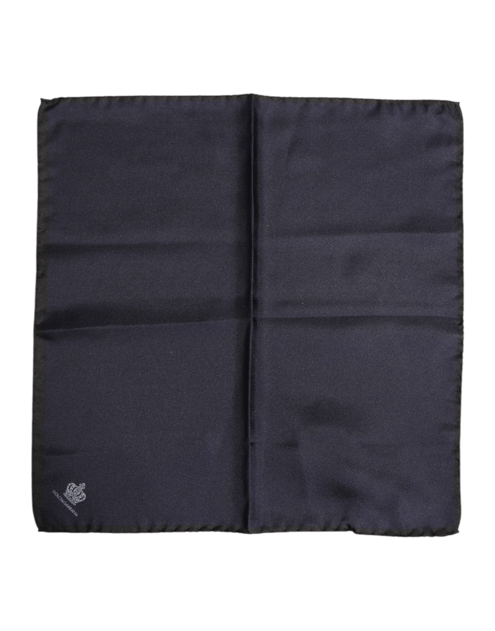 Blue DG Crown Silk Square Men Foulard Scarf-Dolce & Gabbana-LabelTerrace.com