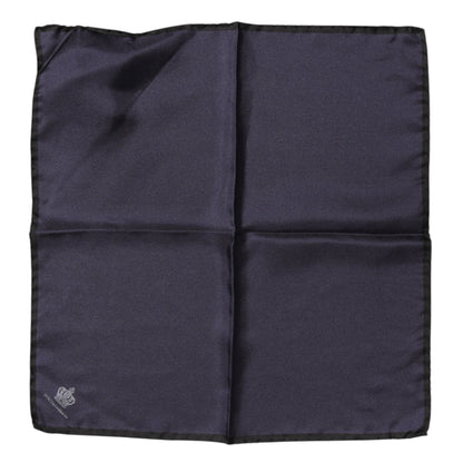 Blue DG Crown Silk Square Men Foulard Scarf-Dolce & Gabbana-LabelTerrace.com