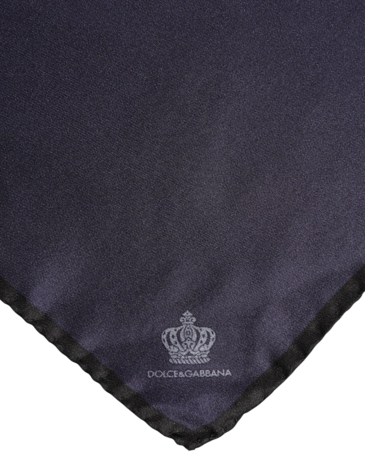 Blue DG Crown Silk Square Men Foulard Scarf-Dolce & Gabbana-LabelTerrace.com