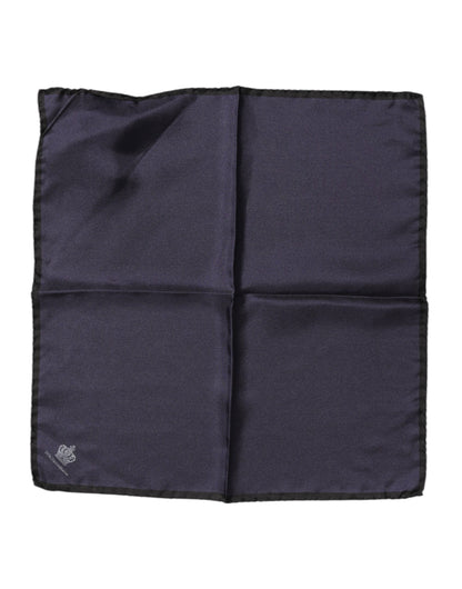 Blue DG Crown Silk Square Men Foulard Scarf