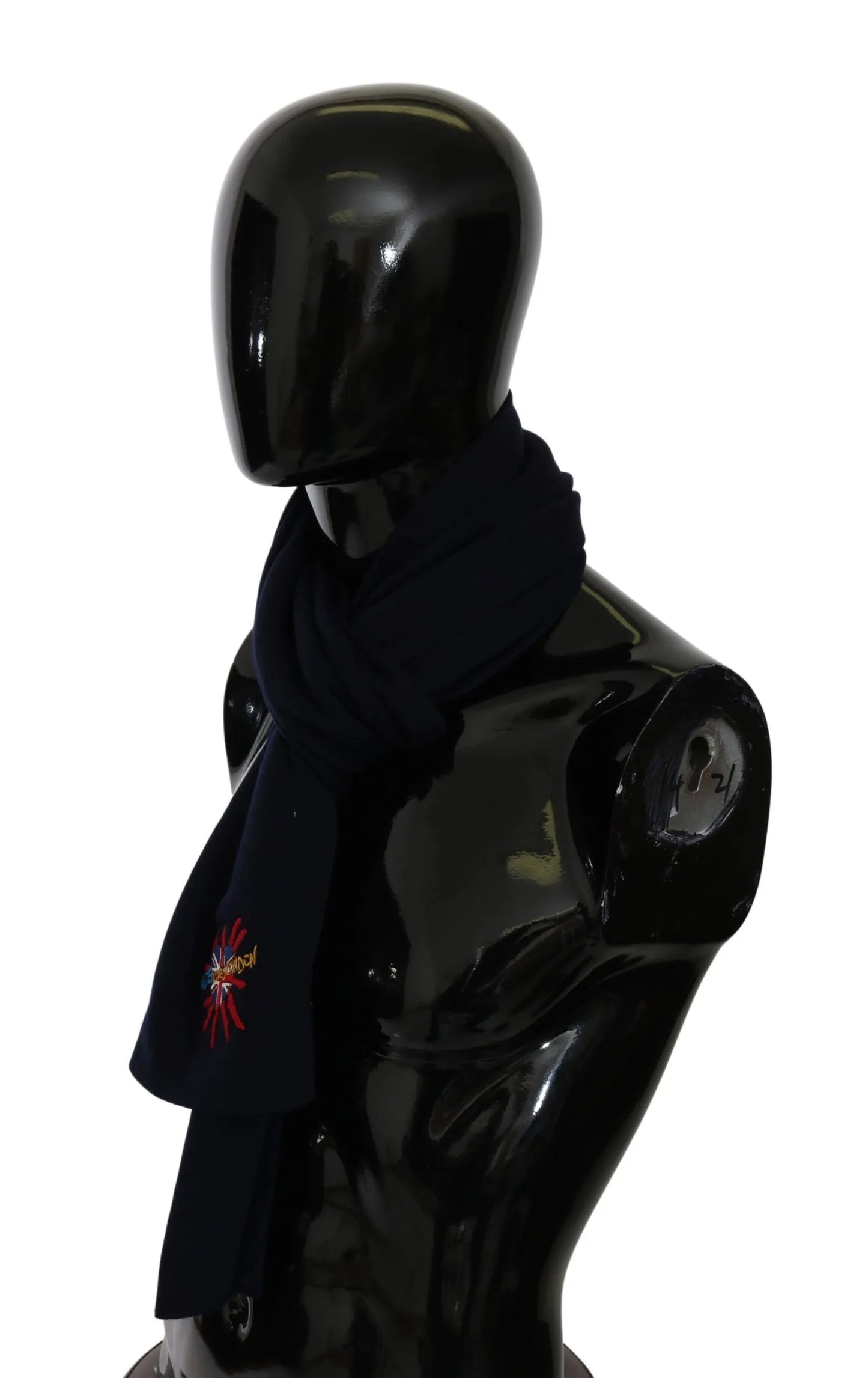 Blue #DGLovesLondon Wrap Shawl Wool Scarf-Dolce & Gabbana-LabelTerrace.com