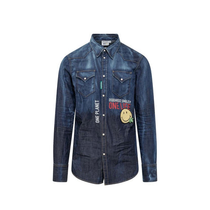 x Smiley Denim Shirt-Dsquared²-LabelTerrace.com