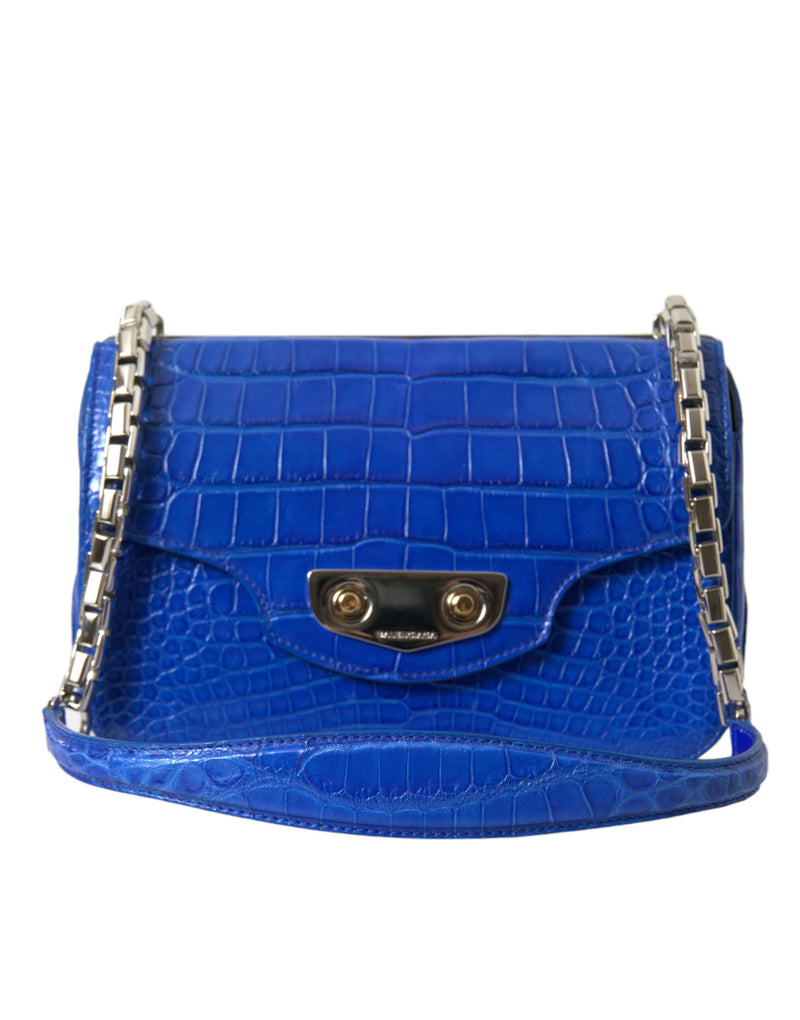 Blue Exotic Leather Neo Classic Purse Shoulder Handbag Bag-Balenciaga-LabelTerrace.com