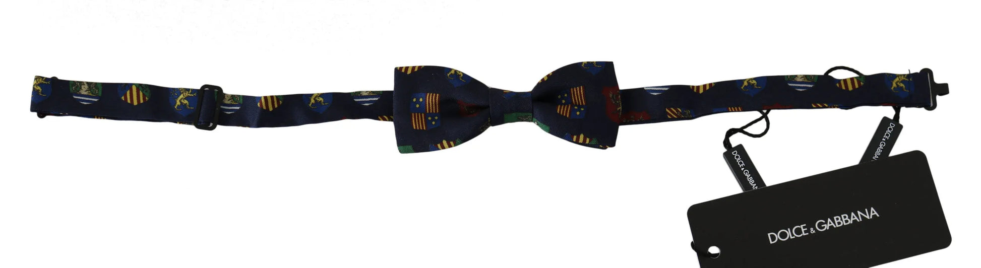 Blue Flags 100% Silk Adjustable Neck Papillon Men Bow Tie-Dolce & Gabbana-LabelTerrace.com