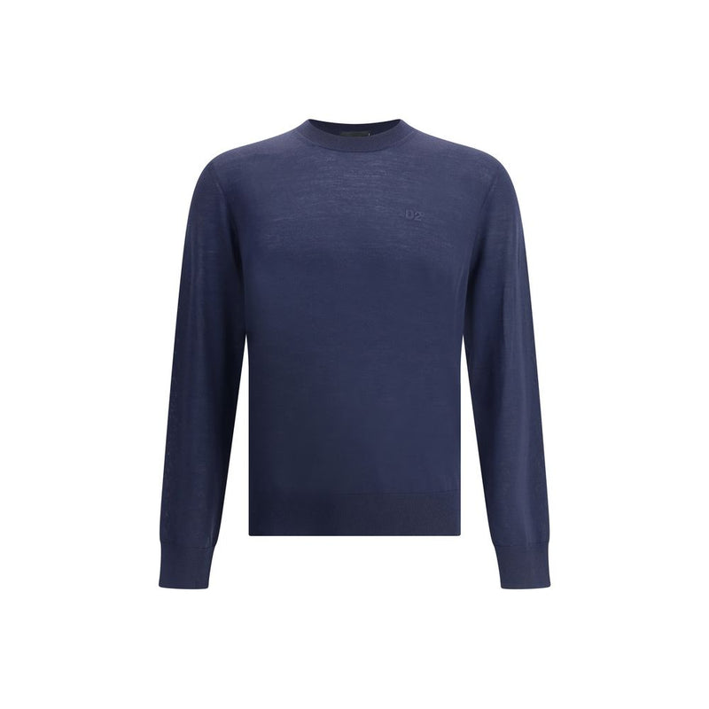 Blue Fleece Wool Sweatshirt