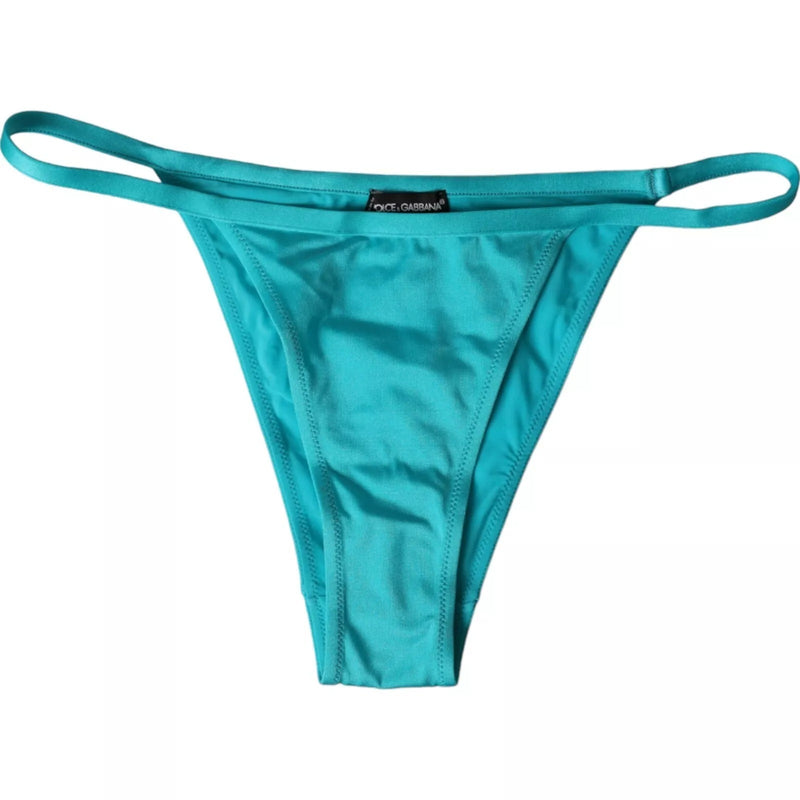 Blue Green Nylon Beachwear Swimwear Bottom Bikini-Dolce & Gabbana-LabelTerrace.com