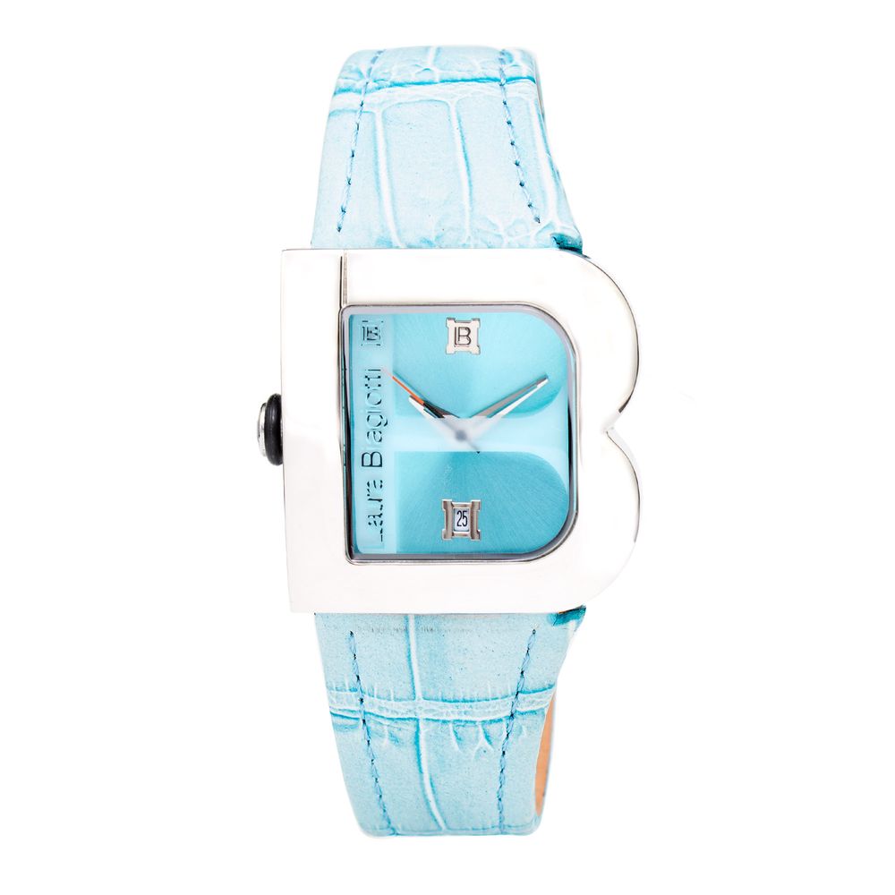 Blue Leather Dress Watch