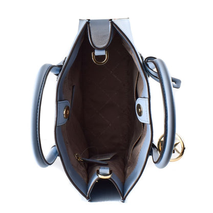 Blue Leather Handbag