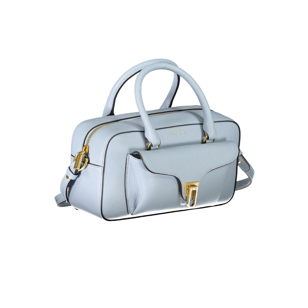 Blue Leather Handbag-Coccinelle-LabelTerrace.com