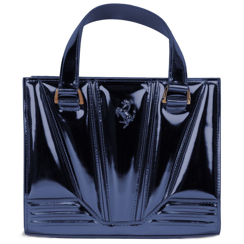 Blue Leather Handbag-Ferrari-LabelTerrace.com