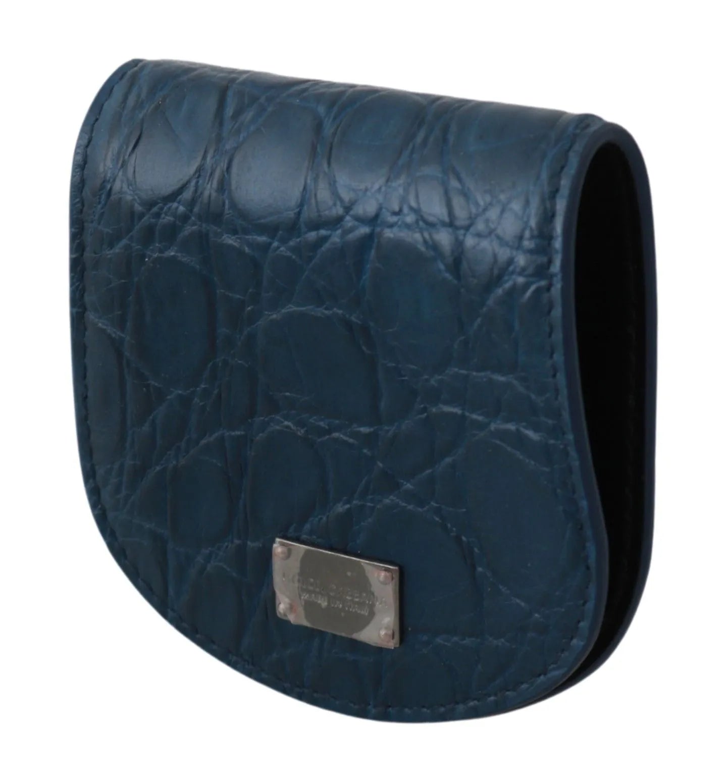 Blue Leather Holder Pocket Condom Case-Dolce & Gabbana-LabelTerrace.com