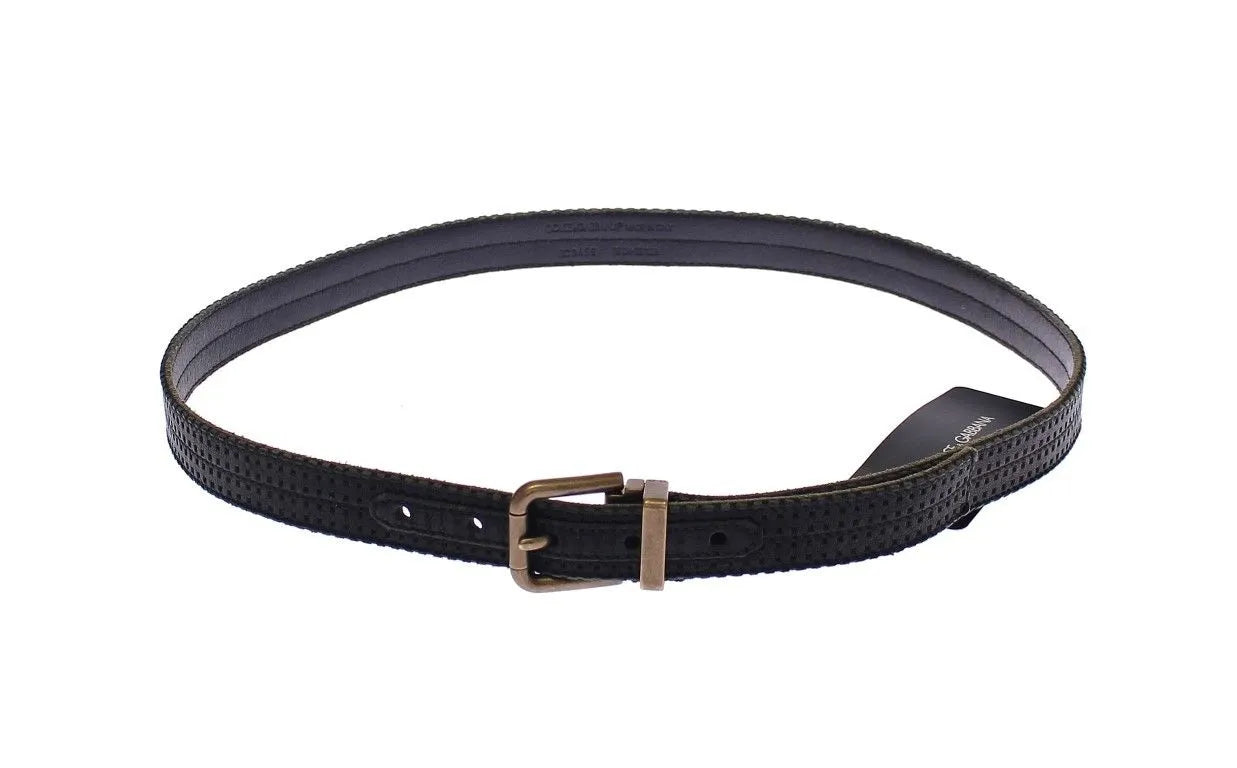 Blue Leather Logo Belt-Dolce & Gabbana-LabelTerrace.com
