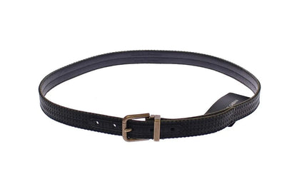 Blue Leather Logo Belt-Dolce & Gabbana-LabelTerrace.com