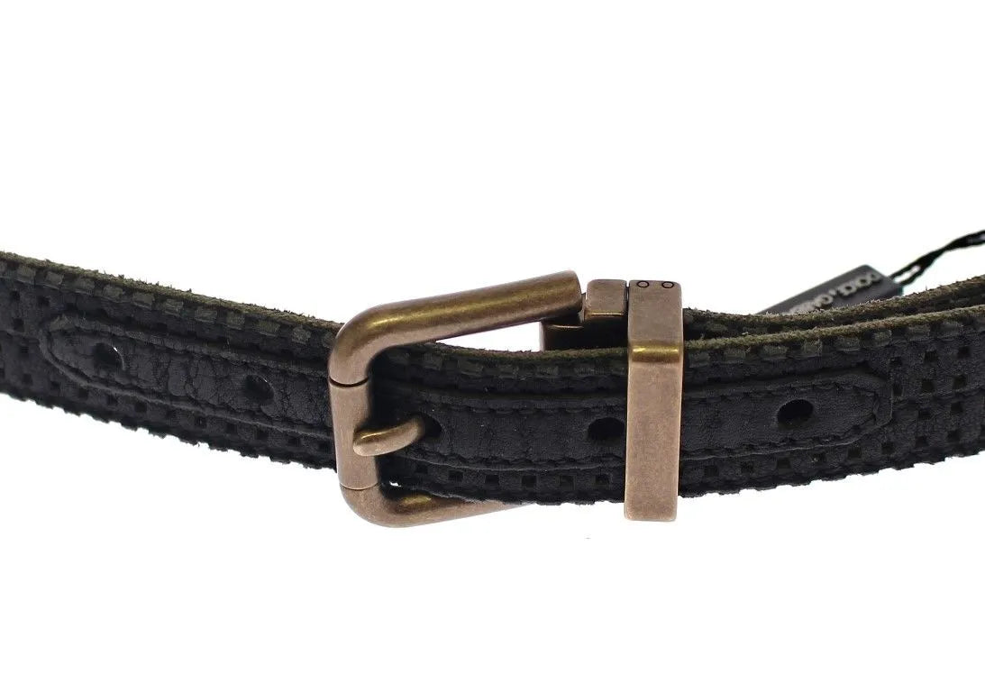 Blue Leather Logo Belt-Dolce & Gabbana-LabelTerrace.com