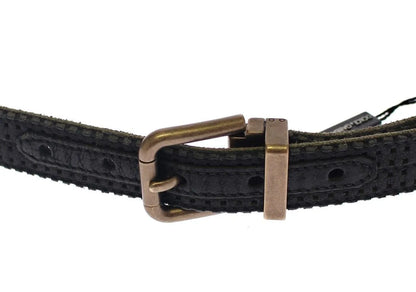Blue Leather Logo Belt-Dolce & Gabbana-LabelTerrace.com