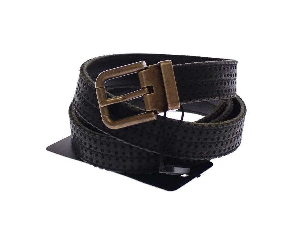 Blue Leather Logo Belt-Dolce & Gabbana-LabelTerrace.com