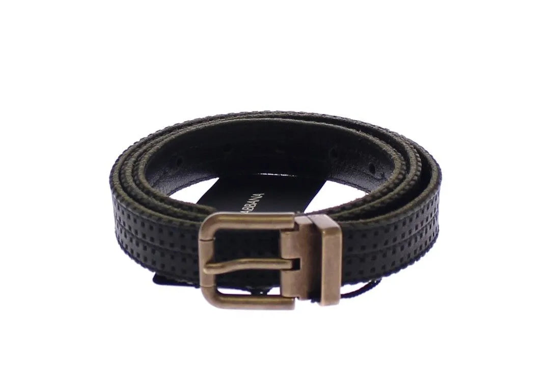 Blue Leather Logo Belt-Dolce & Gabbana-LabelTerrace.com