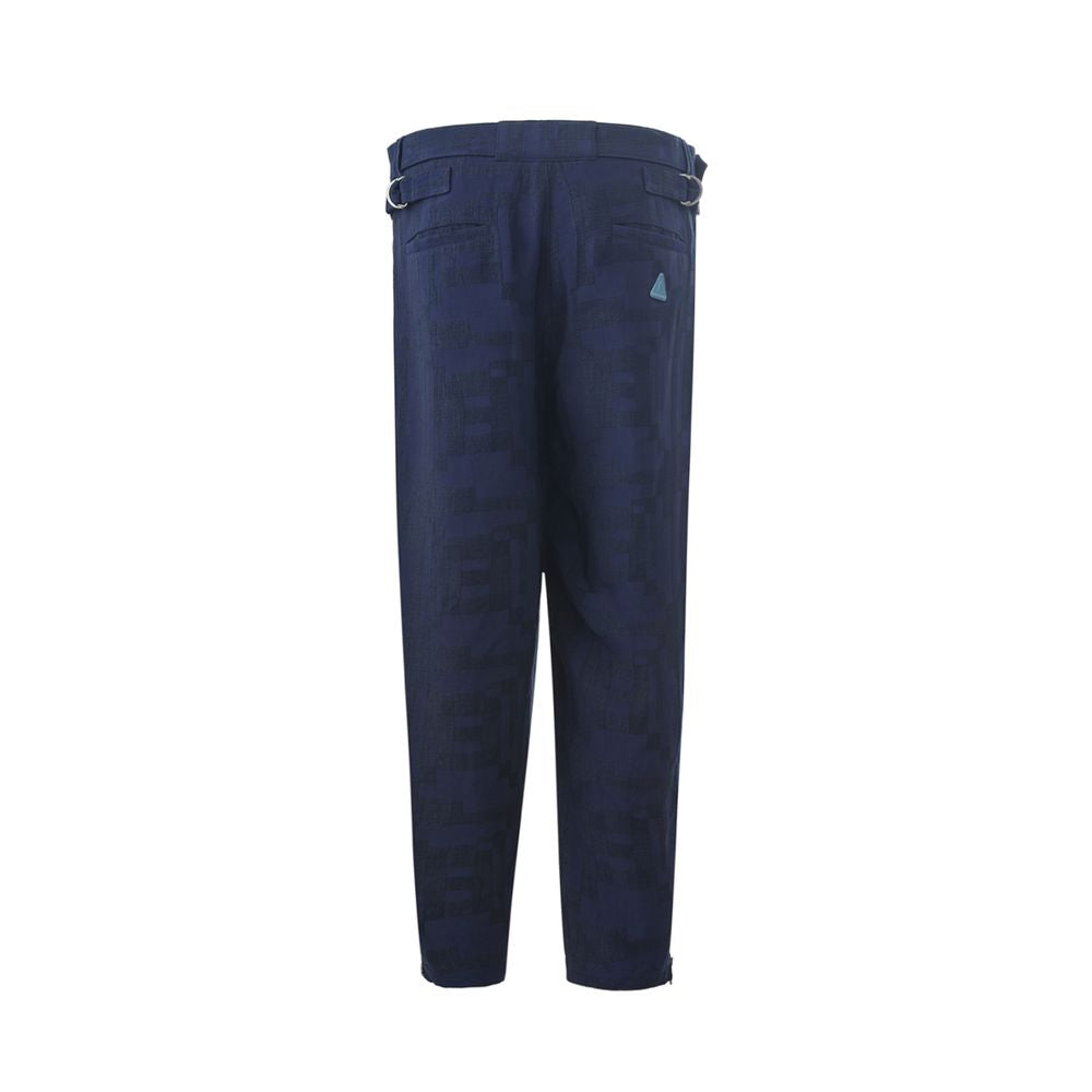 Blue Linen Pant-Emporio Armani-LabelTerrace.com
