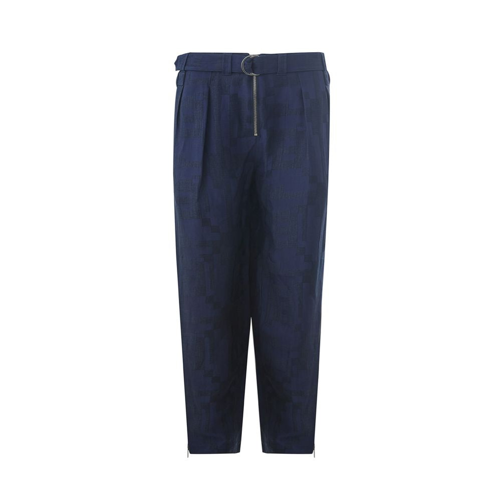 Blue Linen Pant-Emporio Armani-LabelTerrace.com