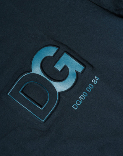 Blue Logo Crew Neck Short Sleeves T-shirt-Dolce & Gabbana-LabelTerrace.com