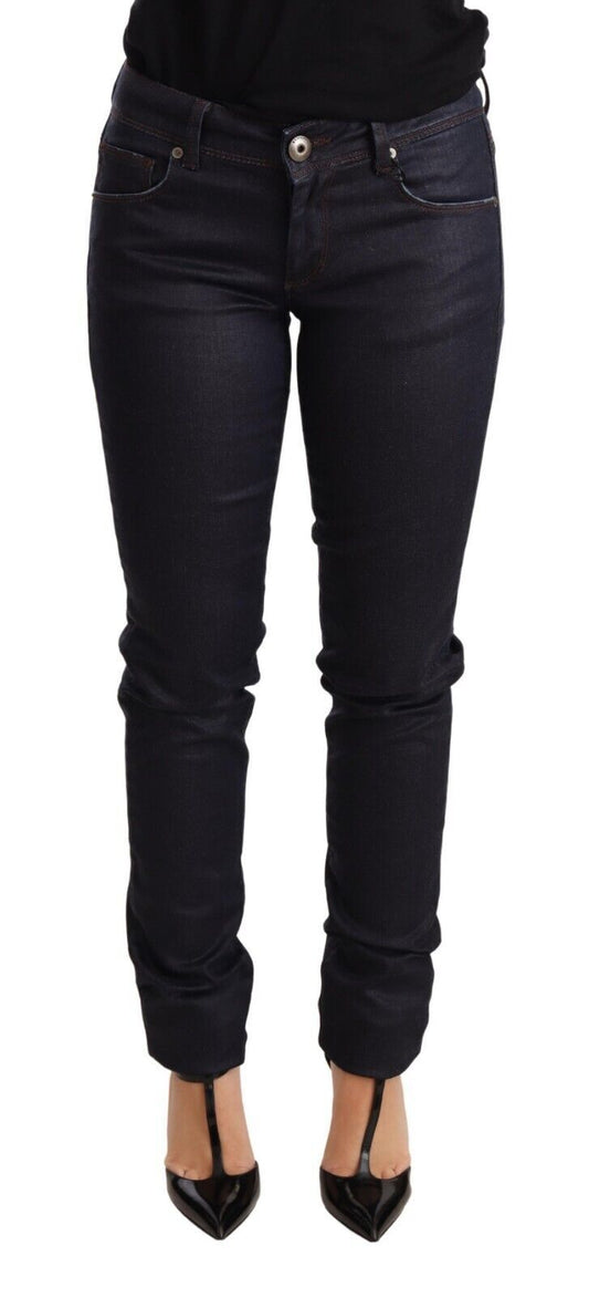 Blue Low Waist Skinny Slim Trouser Cotton Jeans