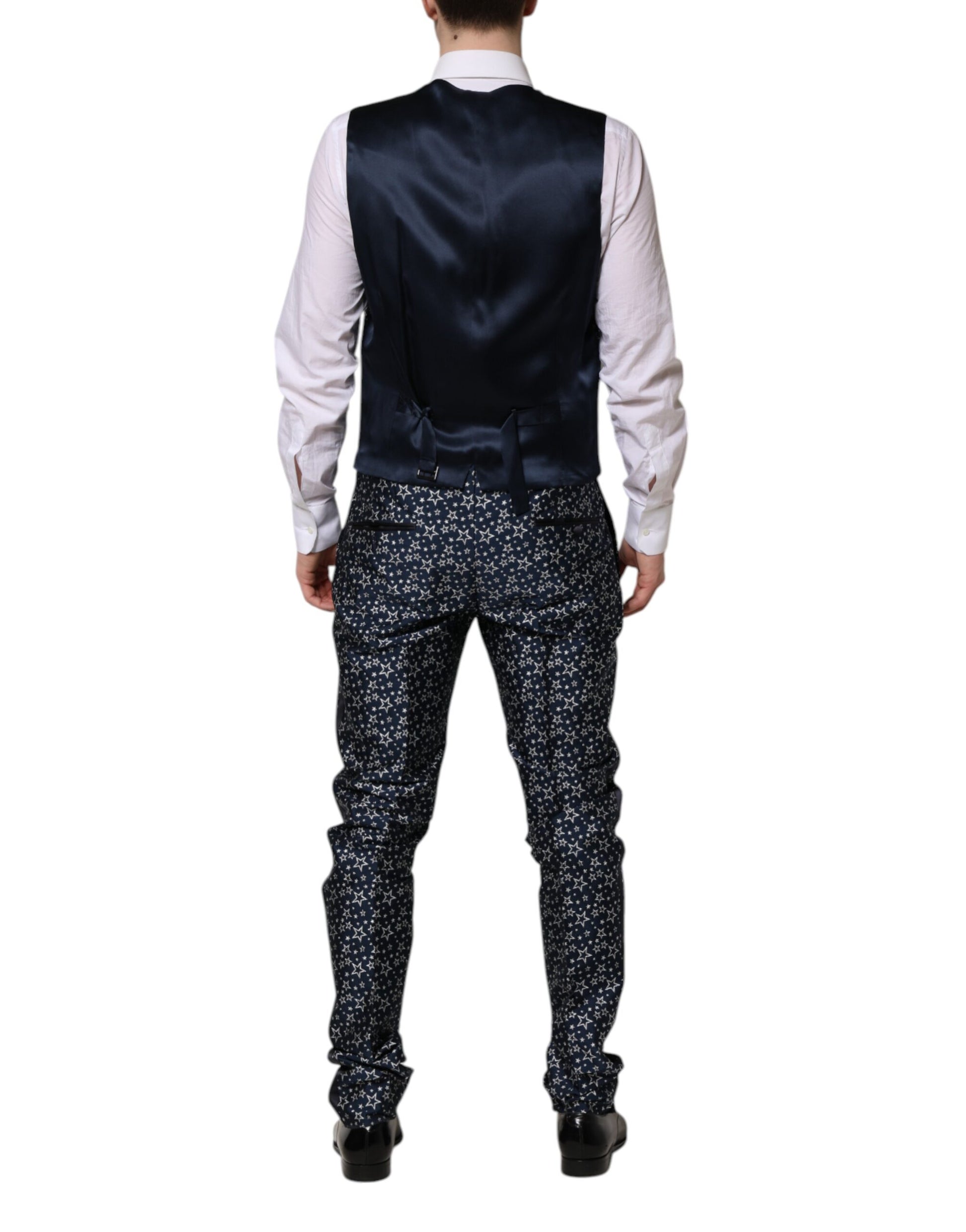 Blue MARTINI Star Jacquard 3 Piece Suit