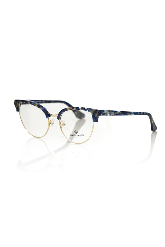 Blue Metallic Women's Eyeglass Frame-Frankie Morello-LabelTerrace.com