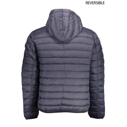 Blue Nylon Men's Reversible Jacket