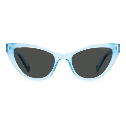 Blue Plastic Sunglasses-Polaroid-LabelTerrace.com