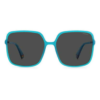 Blue Plastic Sunglasses-Polaroid-LabelTerrace.com