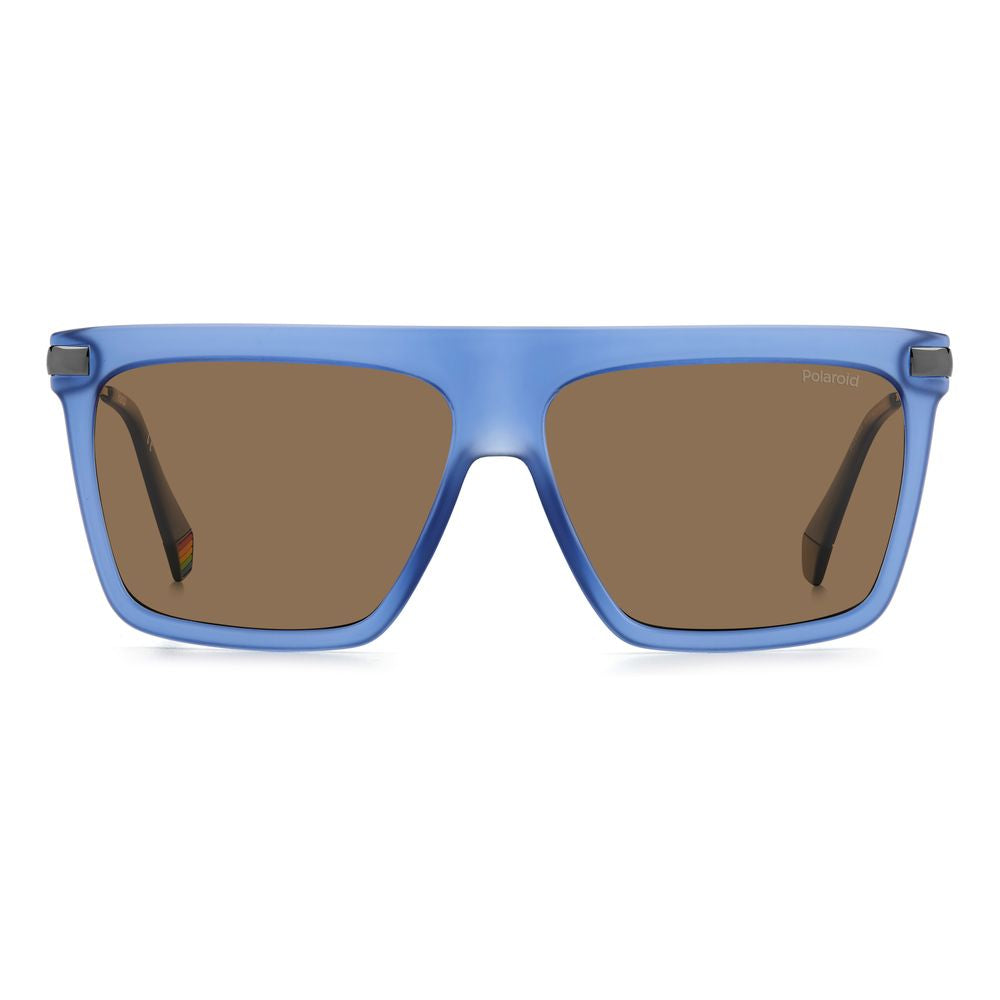 Blue Plastic Sunglasses-Polaroid-LabelTerrace.com