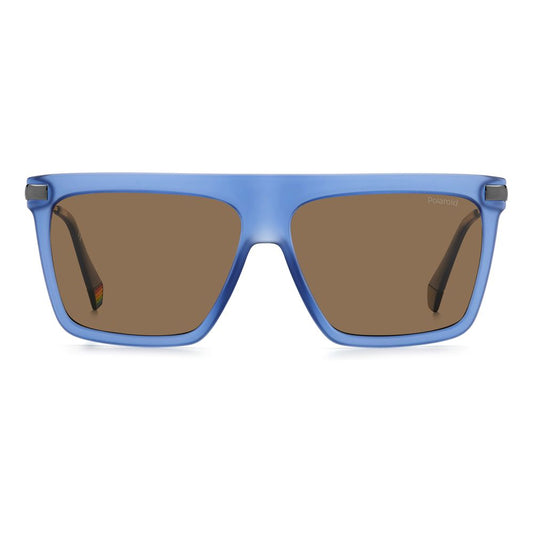 Blue Plastic Sunglasses-Polaroid-LabelTerrace.com