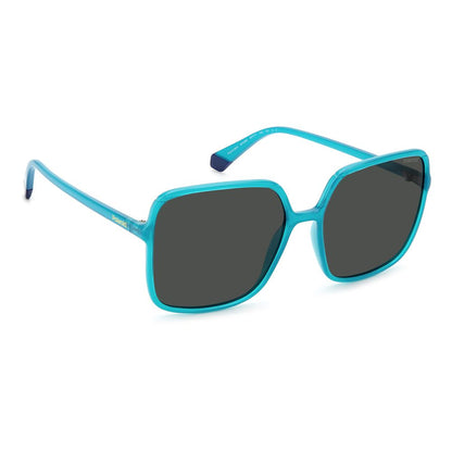 Blue Plastic Sunglasses-Polaroid-LabelTerrace.com